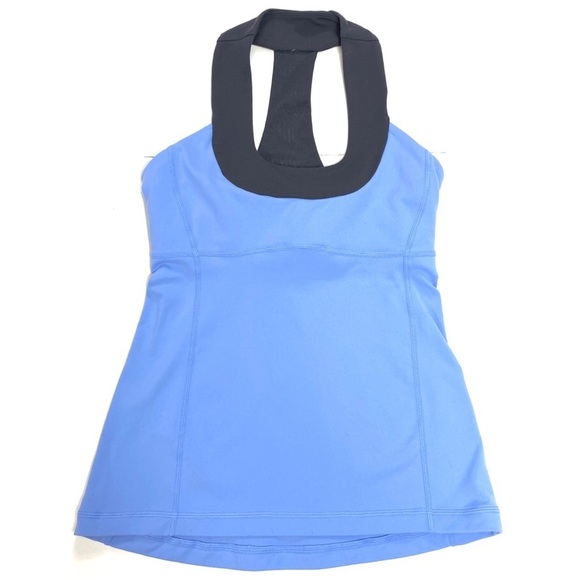 LULULEMON Scoop Neck Tank in  Color Block Blue with Gray - Picture 7 of 10